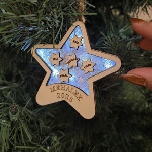 Custom Star Holiday Ornament